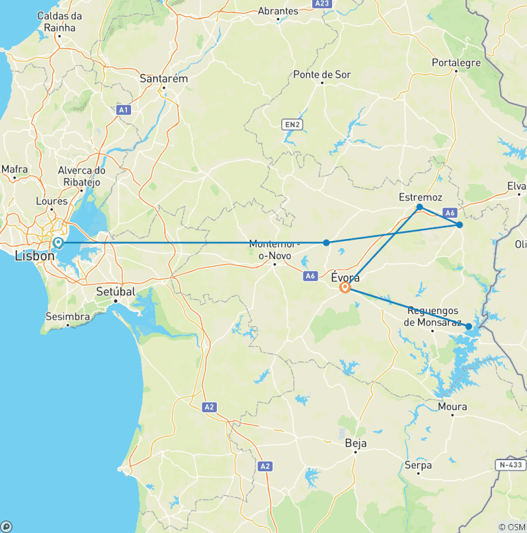 Map of Signature Portugal | Alentejo's Land & Legacy
