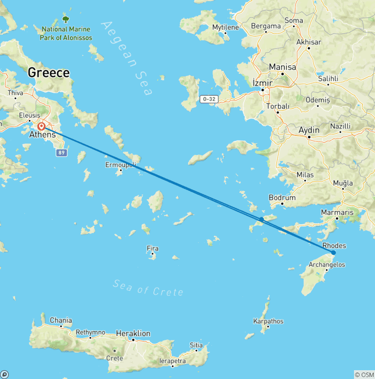 Map of Greek Gems Unveiled: Athens, Rhodes & Kos