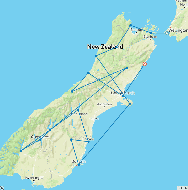 Map of The Great Southern Road Trip