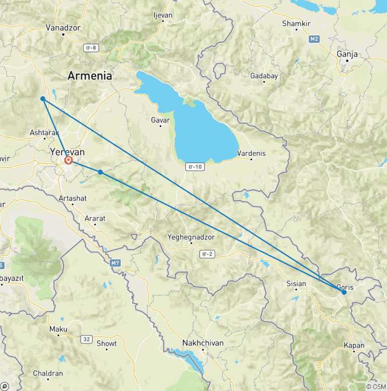 Map of Armenia, Ancient Trails and Mountain Legends – Guided *TREK* (All Inclusive)