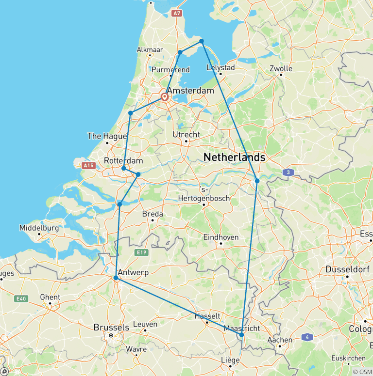 Map of The Netherlands in Bloom 2027
