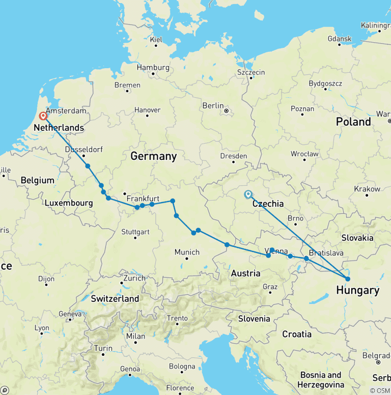 Map of Prague & Christmas Markets of Europe 2026|2027