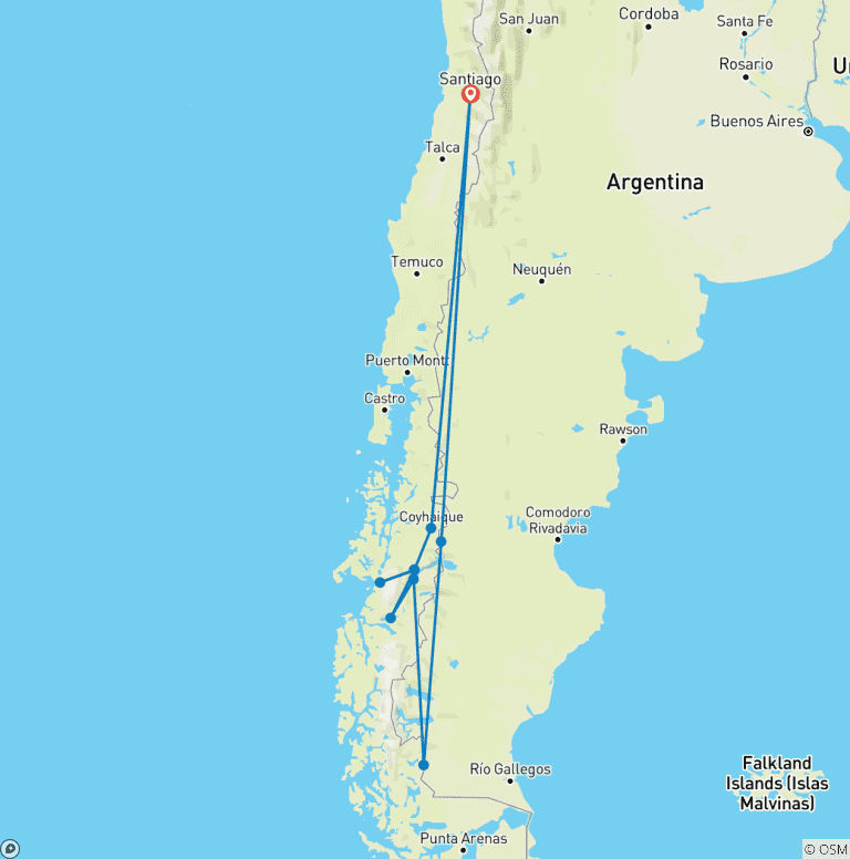 Map of Patagonia Azul