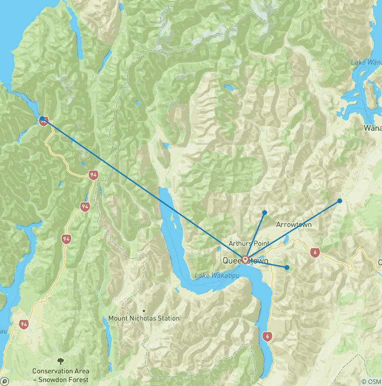 Map of Ski New Zealand (Standard)