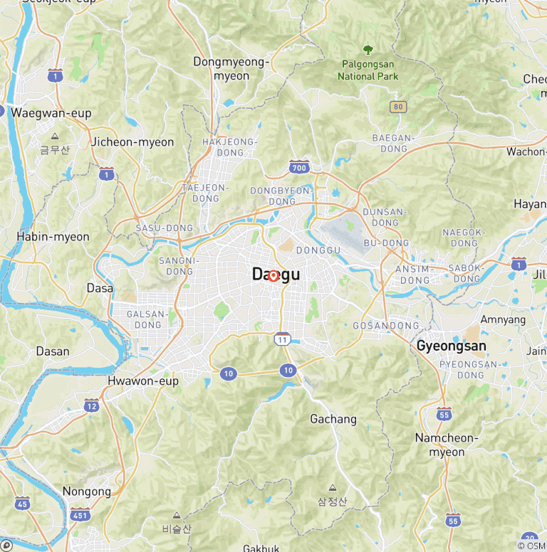 Map of Korean Cooking Course in Korea