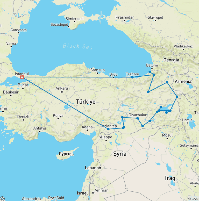 Map of Eastern Turkey Uncovered - 13 days