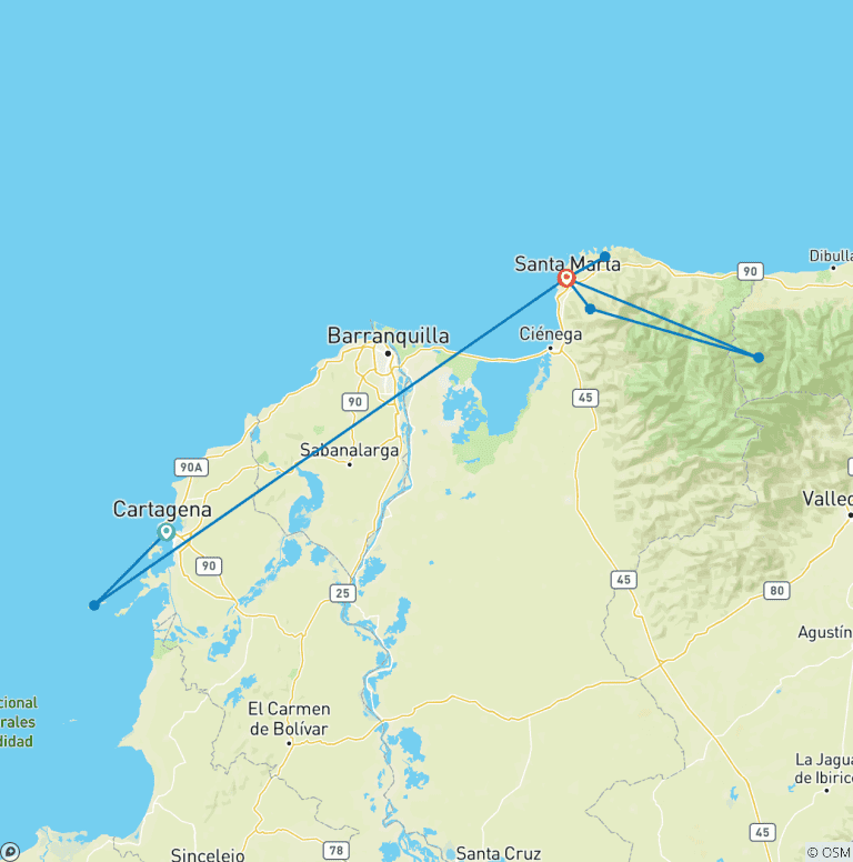 Map of Magic of the Caribbean – 7 Days