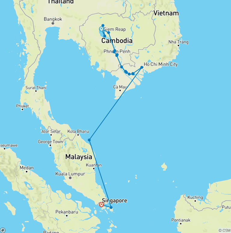 Map of Discover Vietnam & Beyond by River and Ocean