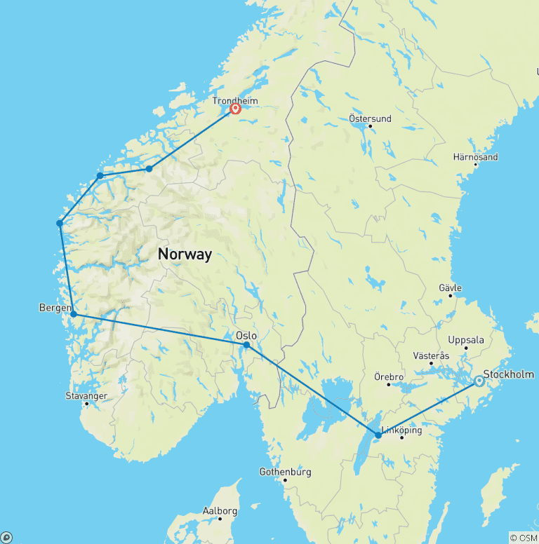 Map of Premium Scandinavia