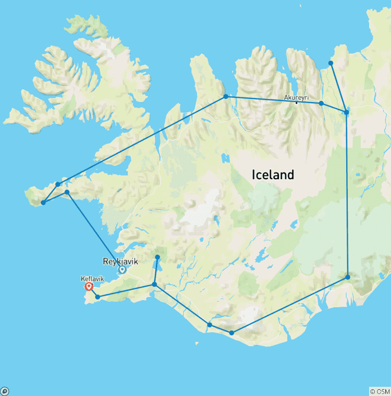 Map of Discover Iceland 2027