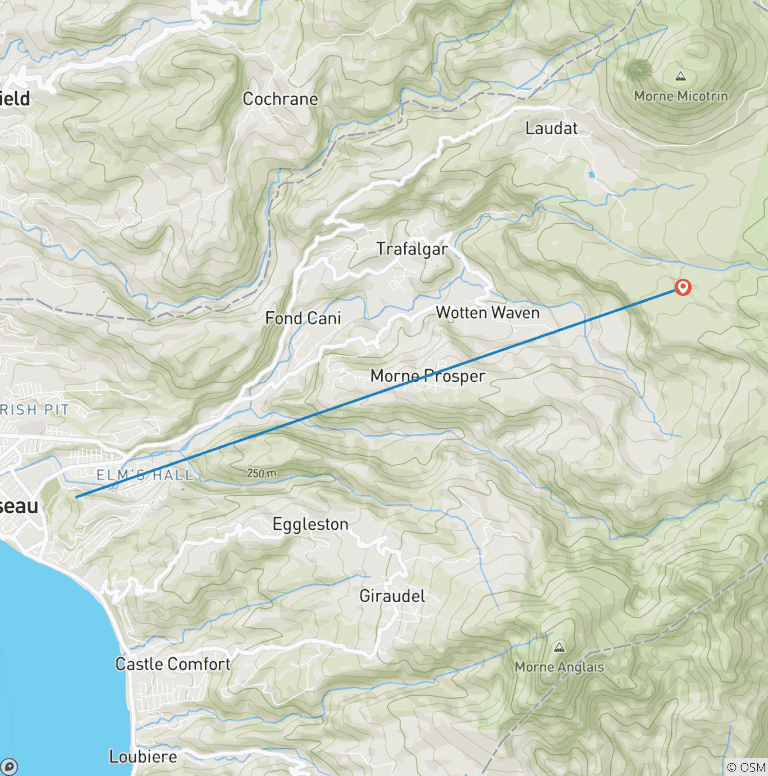 Map of Dominica 3-Day Tour | Waterfalls, Rainforests & Nature Escape