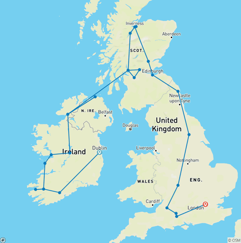 Map of Majestic Britain & Ireland