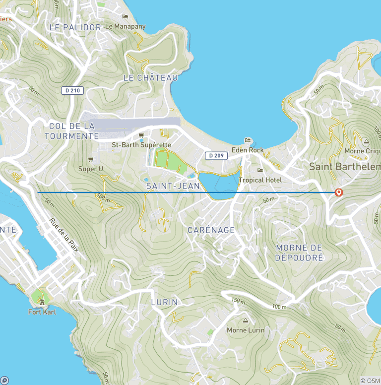 Map of Saint Barthélemy (St. Barts) Luxury Escape – 3 Days / 2 Nights