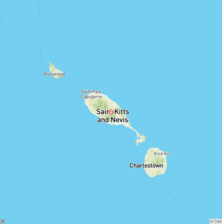Map of Saint Kitts & Nevis Escape - 3 Days / 2 Nights