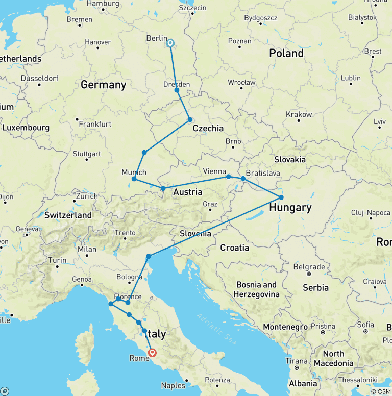 Map of Magical Europe & Italy