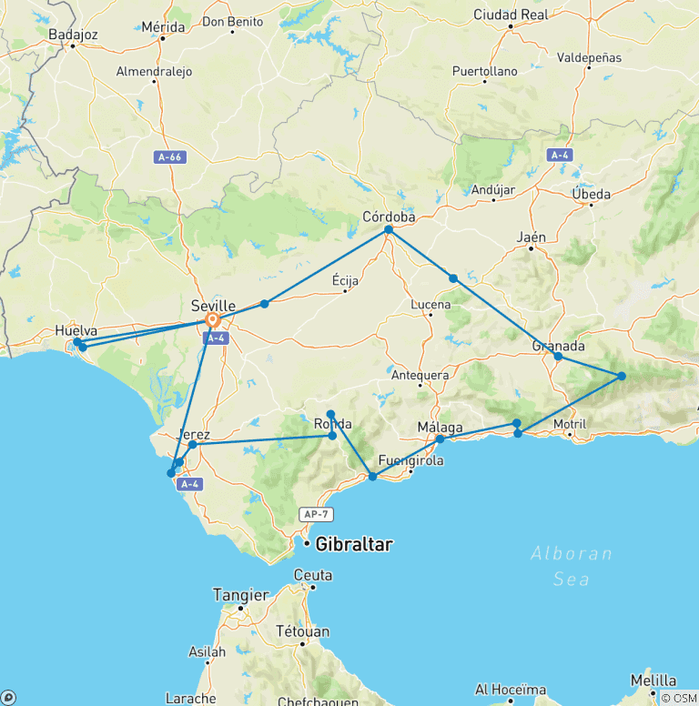 Map of Discovering the Soul of Andalusia