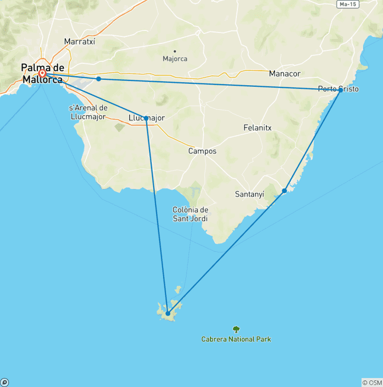 Map of International Sailing Vacation in Spain - Palma de Mallorca