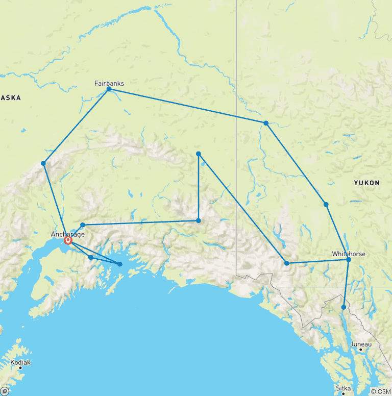 Map of Alaska & the Yukon