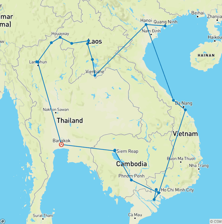 Map of Southeast Asia Encompassed