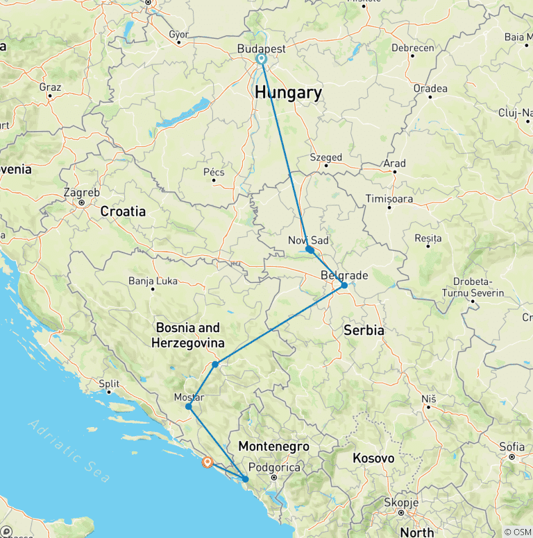Map of Explore the Balkans