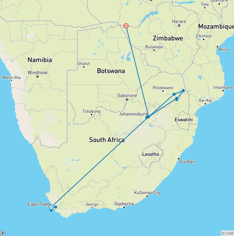 Map of Journeys: Explore Southern Africa National Geographic