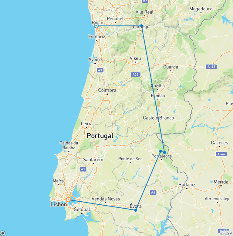 Map of Portugal Real Food Adventure