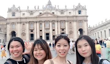 Four women in front of St. Peter's Basilica in Vatican City.