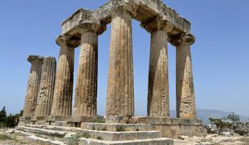 Ancient Greek columns at archaeological site
