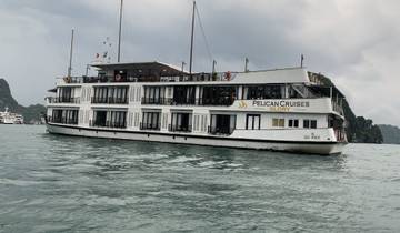 A cruise ship named Pelican Cruises Glory on a calm sea