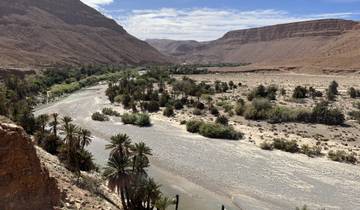 River valley with lush greenery and desert terrain.