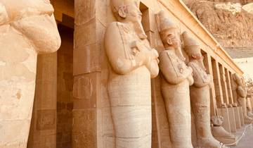 Row of statues at an ancient site.