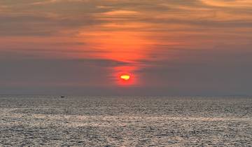 Beautiful sunset over the ocean.