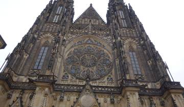 Facade of a grand gothic cathedral with intricate rose window.