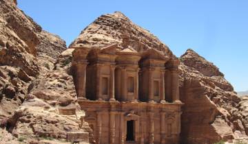 The ancient rock-cut architecture of Petra.