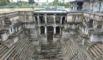 Ancient stepwell with intricate architectural details.