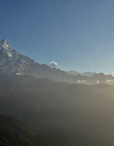 Mighty mountain peak with a clear sky.