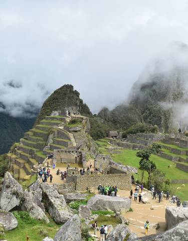 Machu Picchu viewed from a higher vantage