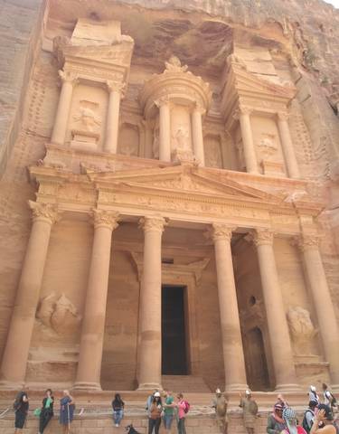 The iconic facade of Petra's Treasury.