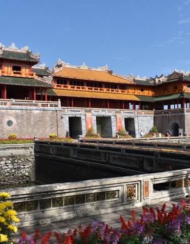 Hue's Imperial City with distinctive architecture and moat.
