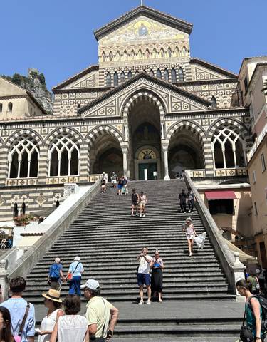 Staircase leading up to the Amalfi Cathedral.