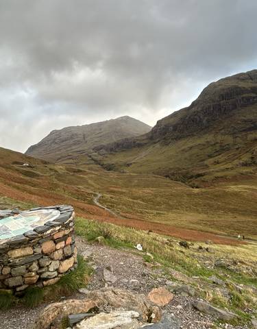 Scenic landscape with mountains and a valley.