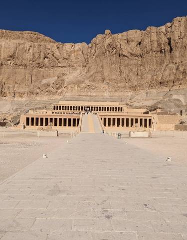 Grand temple structure in a desert location.