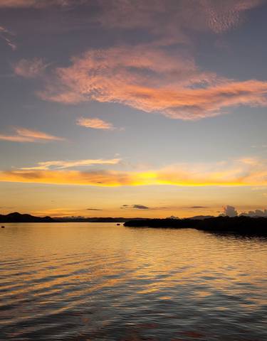 Beautiful sunset over a calm ocean