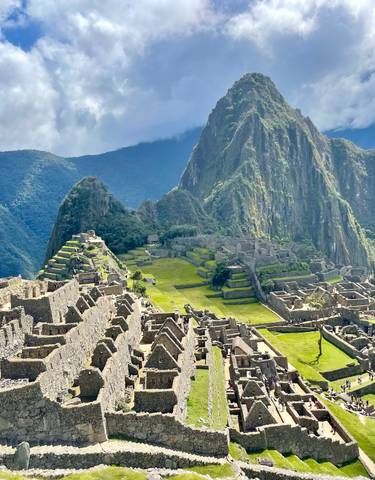 Scenic view of Machu Picchu.