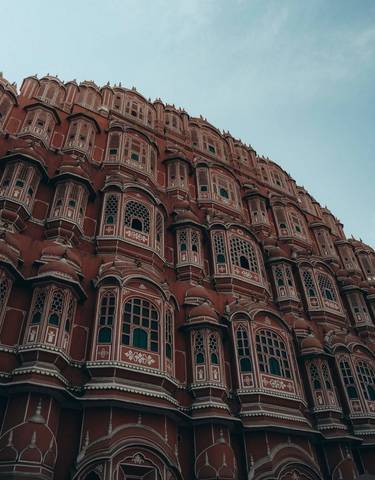 Intricate facade of a historical building