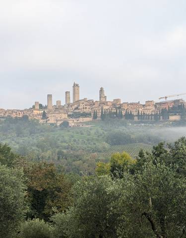 Hilltop town of San Gimignano with towers