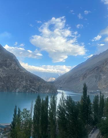 Lake surrounded by mountains and trees