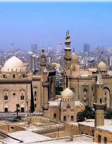 Historical buildings with domes and minarets