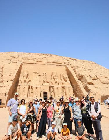 Tourists at the Abu Simbel Temples.