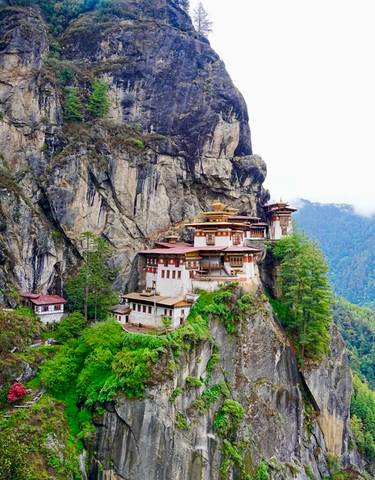 Tiger’s Nest Monastery perched on a cliffside.